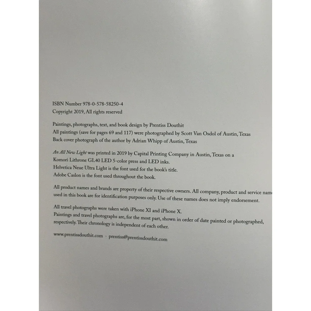 An All New Light Prentiss Douthit Signed Inscribed Hardcover Art Book 2019